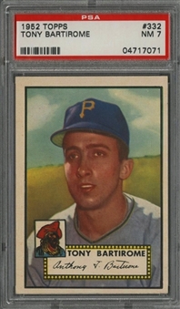 1952 Topps #332 Tony Bartirome - PSA NM 7